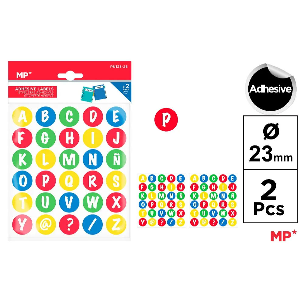 MP STICKERS ADESIVI PN125/26 - ALFABETOMp