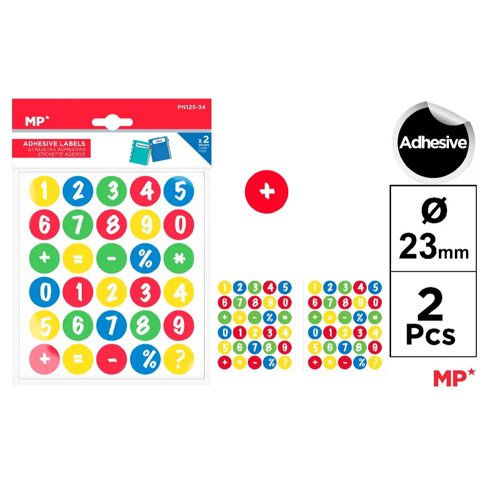 MP STICKERS ADESIVI PN125/34 - NUMERIMp
