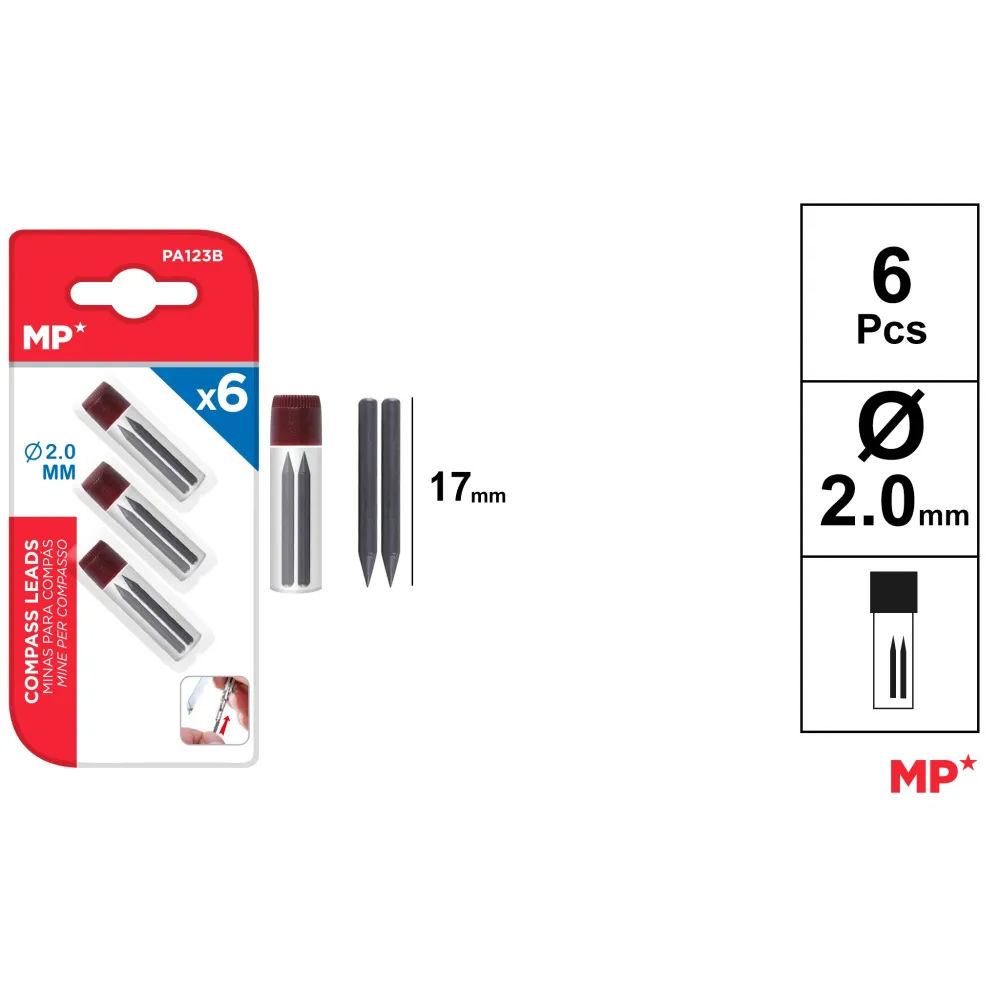 MP MINE PER COMPASSO 2.0MM - 6PZMp
