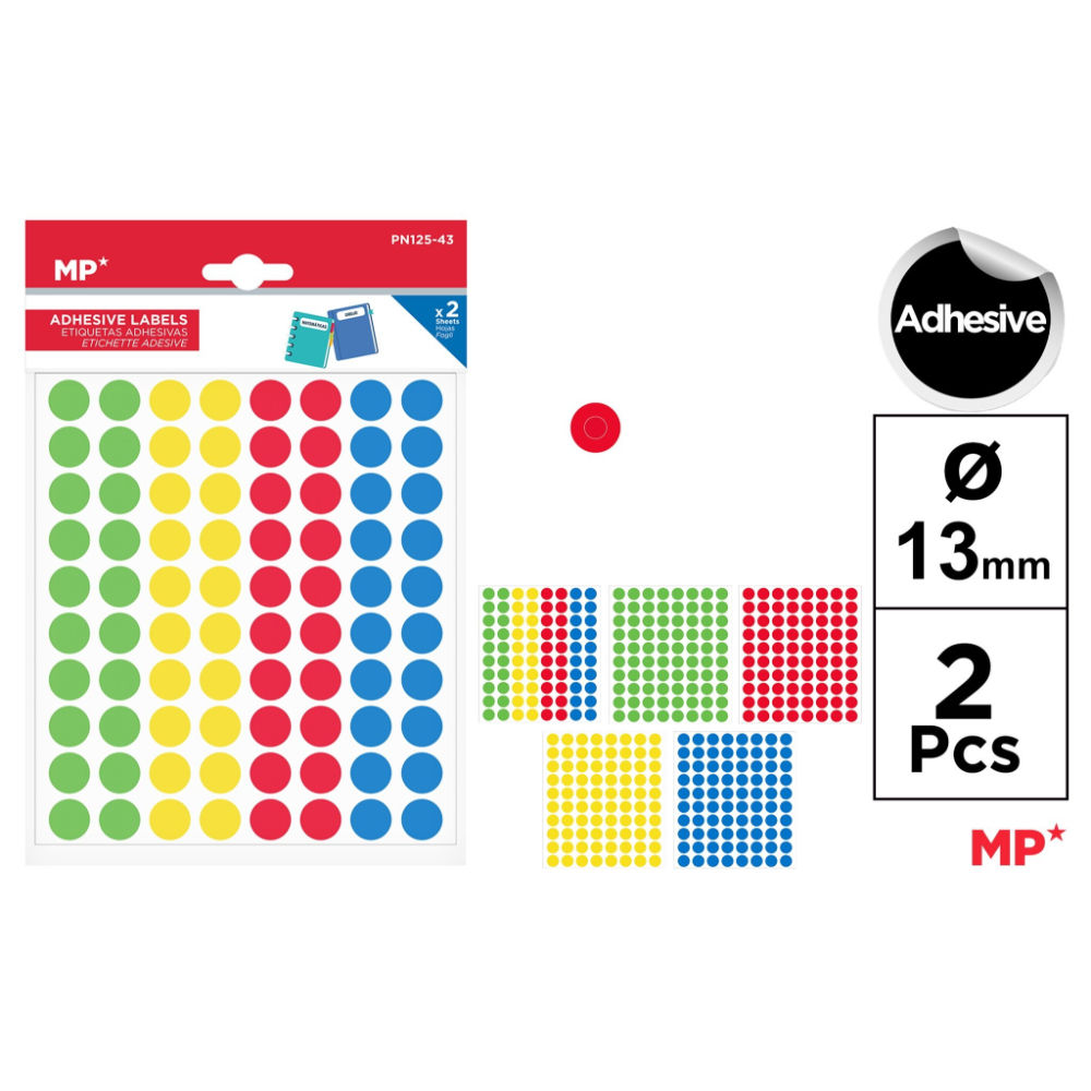 MP STICKERS ADESIVI PN125/43 - BOLLINI PICCOLIMp