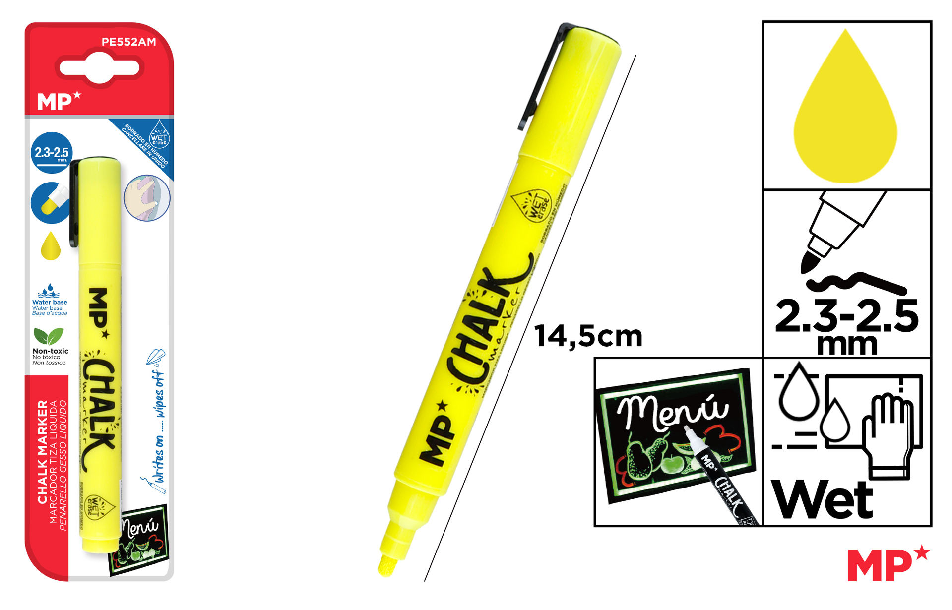 MP GESSO LIQUIDO CANC. UMIDO 2.3MM GIALLOMp