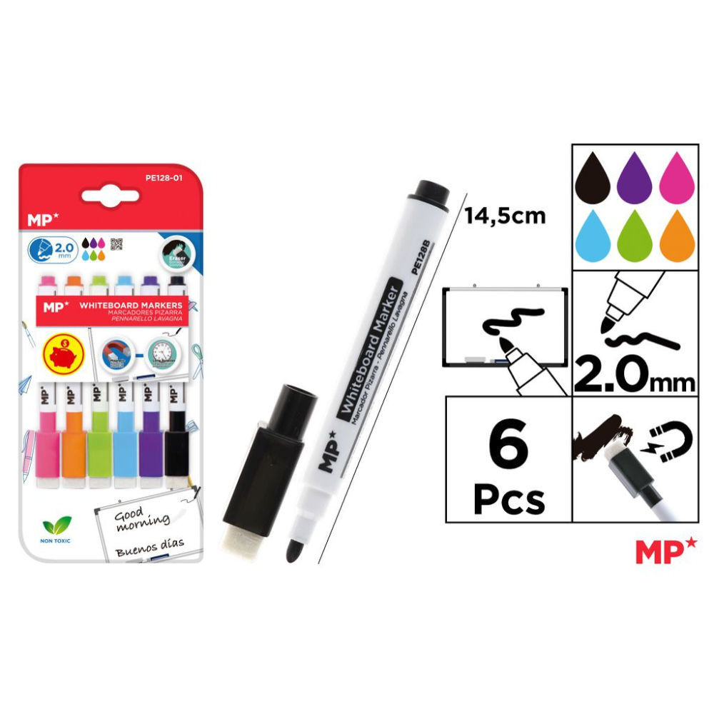 MP MARCATORE LAVAGNA 2.0MM 6PZ COL. ASS.Mp