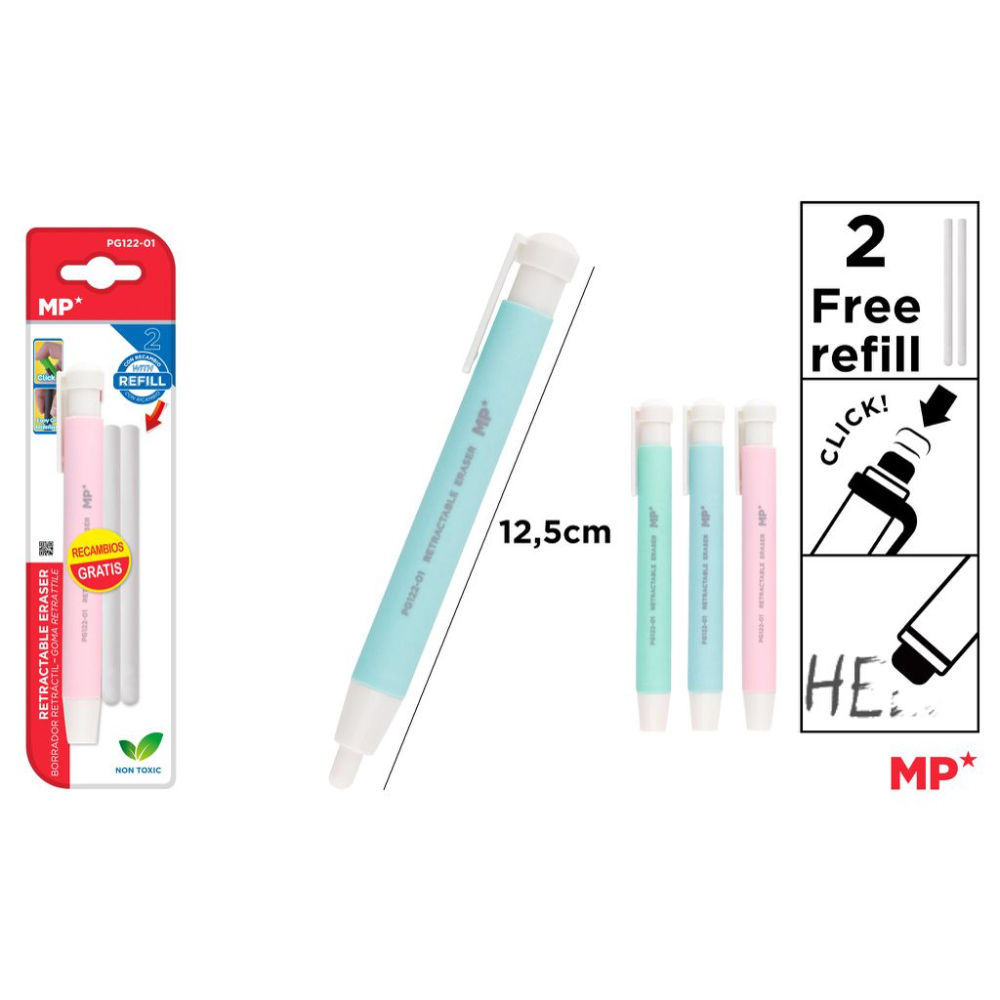 MP PORTAGOMMA A PENNA + RICARICHE 2PZ COL. ASS. PAMp