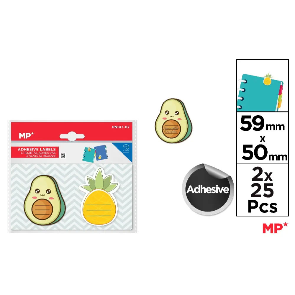 MP ETICHETTE ADESIVE FRUITS - 2x25PZMp