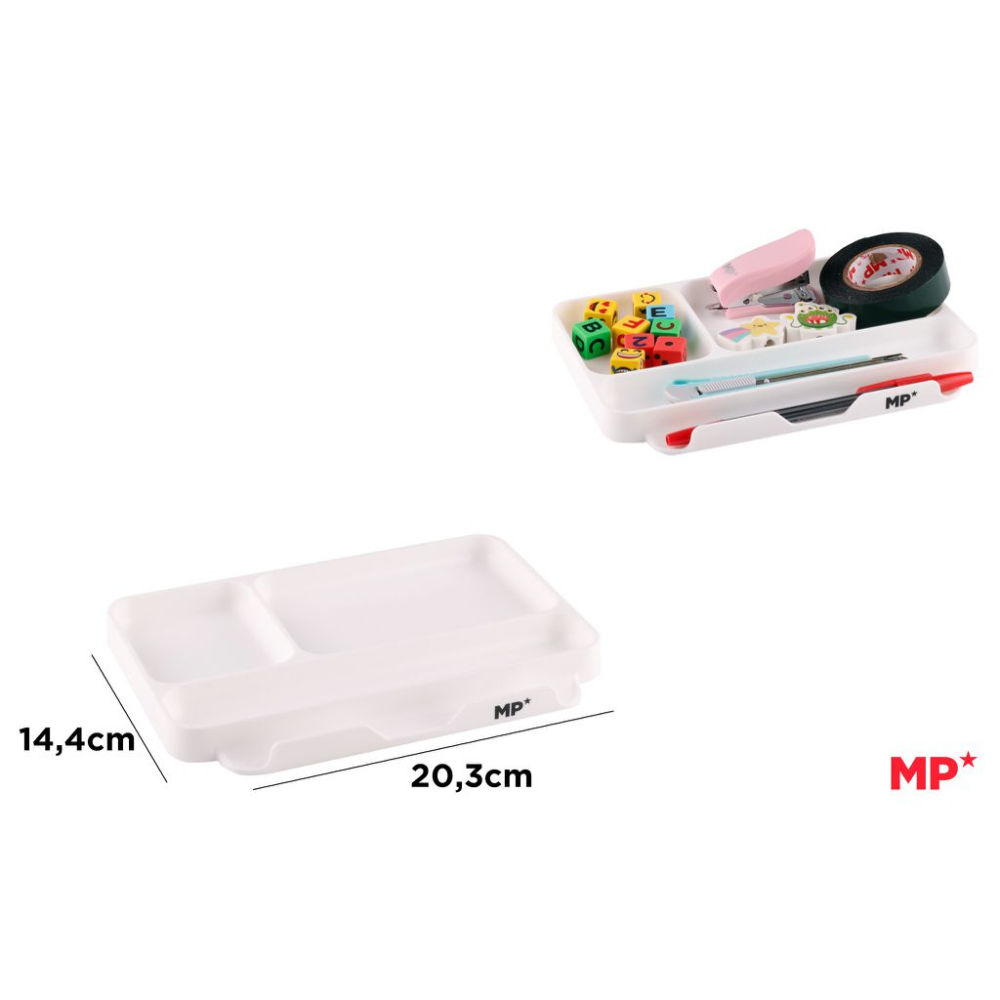 MP ORGANIZER DA SCRIVANIA 20.3*14.4CM PLASTIC BIANMp