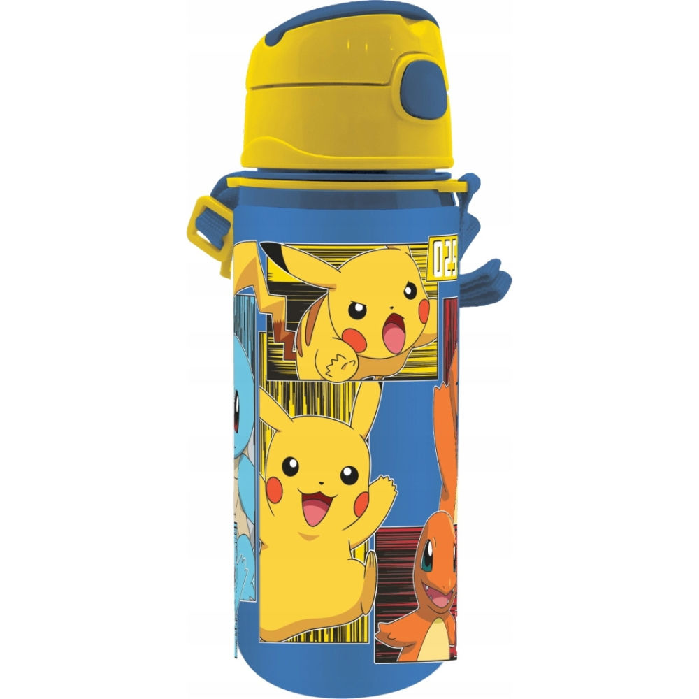 CANTIMPLORA DE ALUMINIO BRILLANTE 600ML CDU POKEMON (6X8)Kids Euroswan