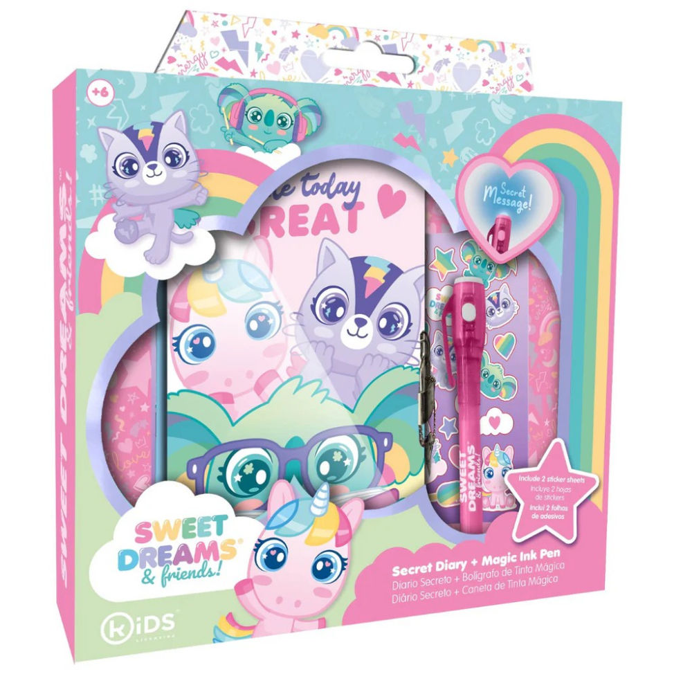 DIARIO CON BOLIGRAFO MAGICO SWEET DREAMS (12X1)Kids Euroswan