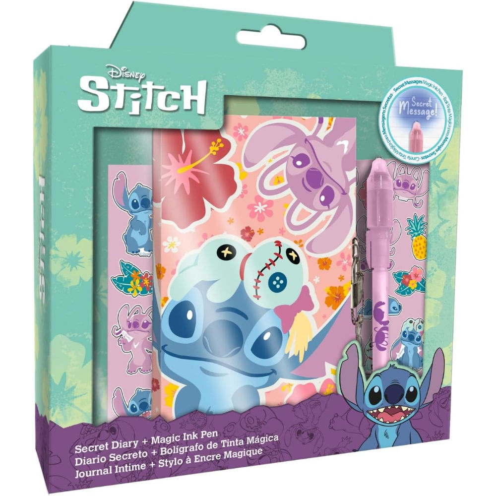 DIARIO CON BOLIGRAFO MAGICO STITCH  (12X1)Kids Euroswan