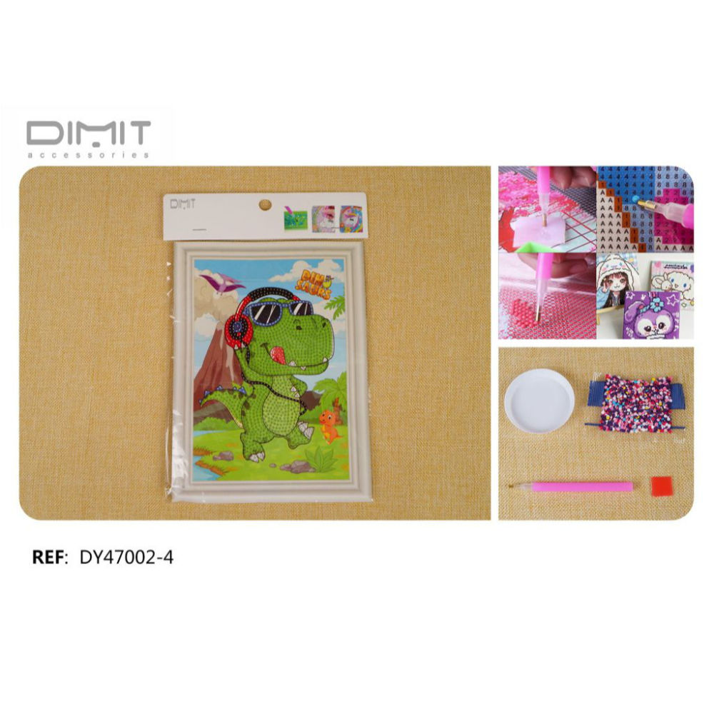 SET PITTURA 3D CON DIAMANTI - DINOSAURDimi