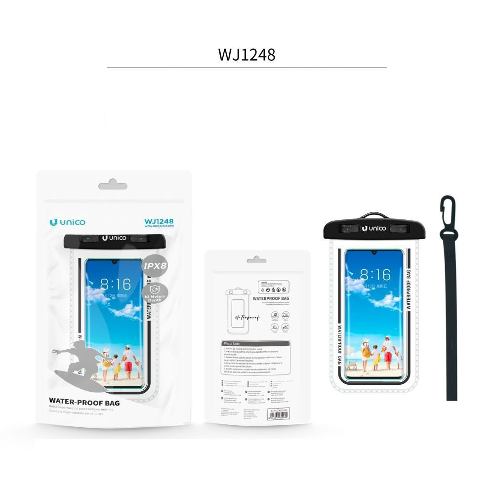 CUSTODIA IMPERMEABILE PER SMARTPHONE BLACKUnico