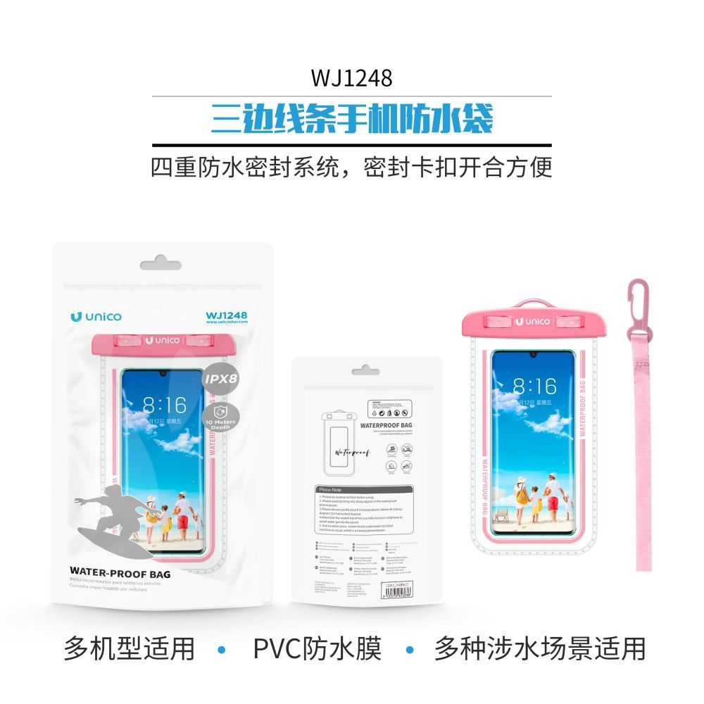 CUSTODIA IMPERMEABILE PER SMARTPHONE PINKUnico
