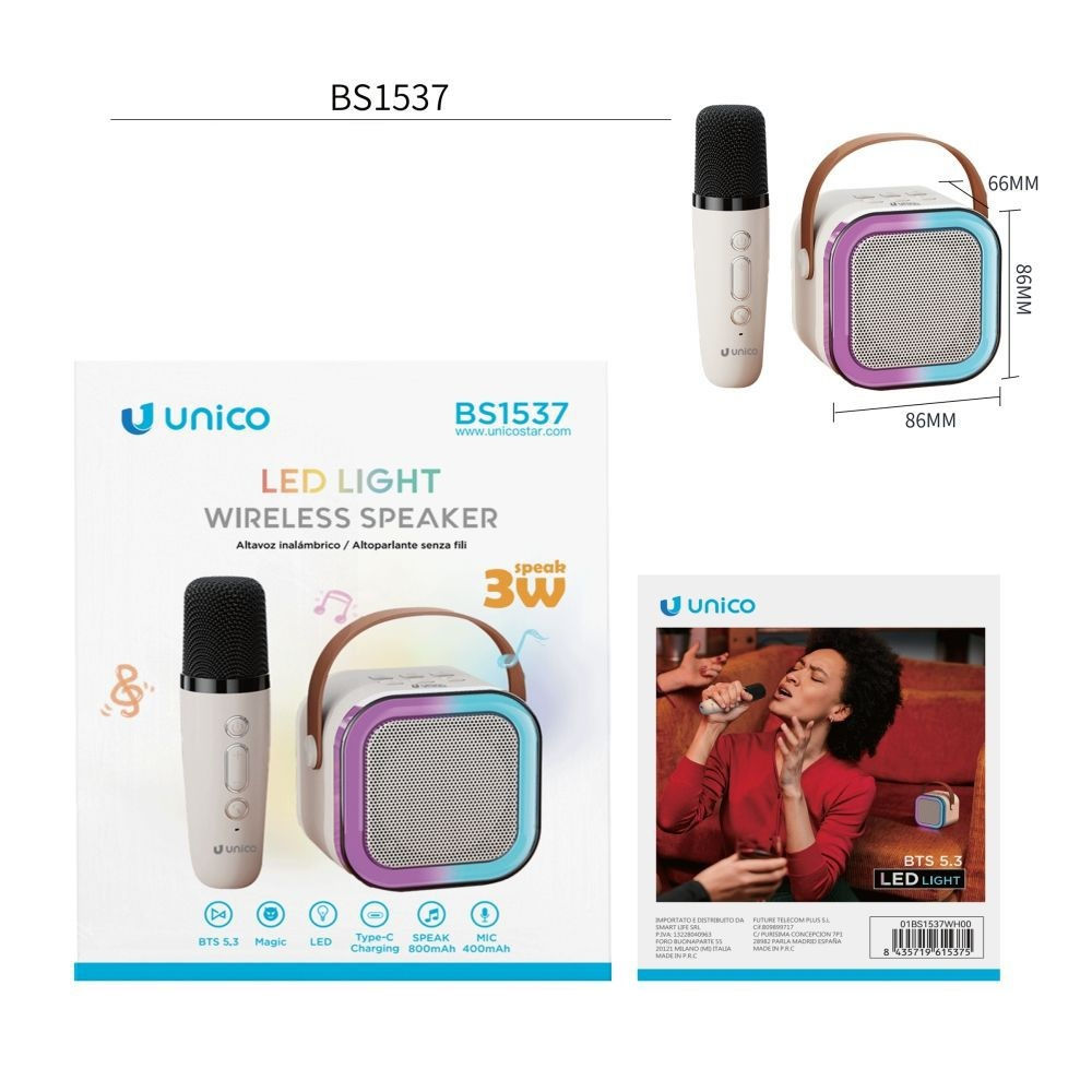 SET PER KARAOKE BLUETOOTHUnico