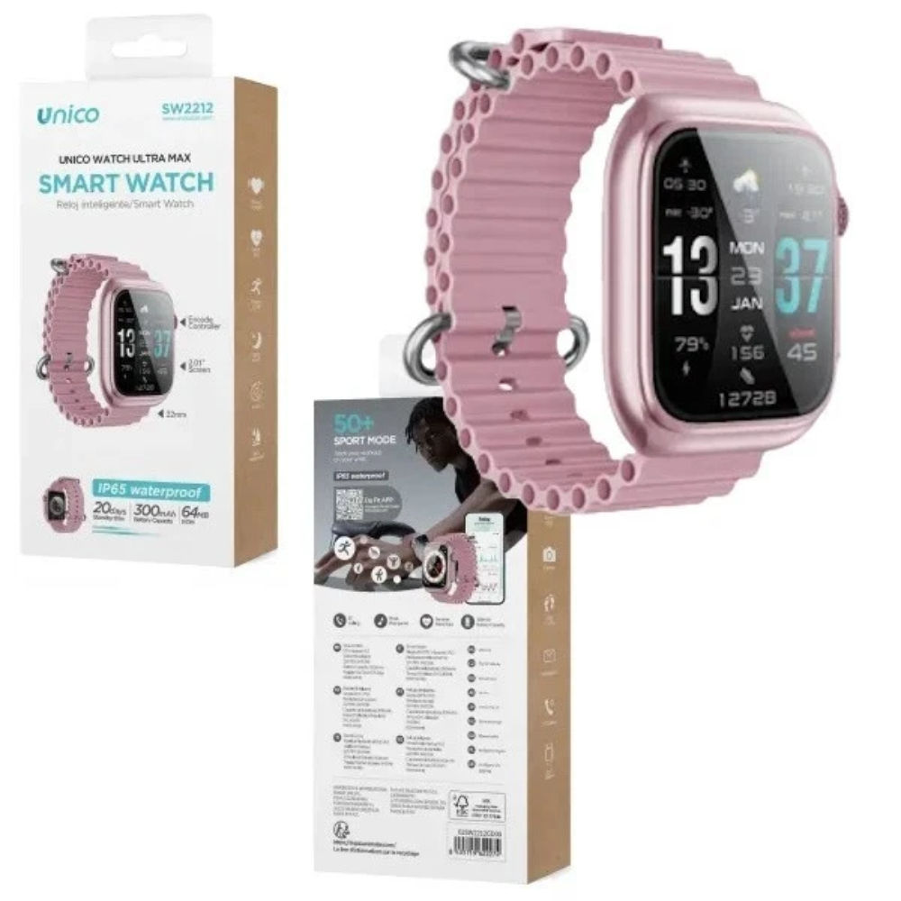 SMART WATCH 2.01 POLLICI (02UNICO,SW2212,GOLD)Unico