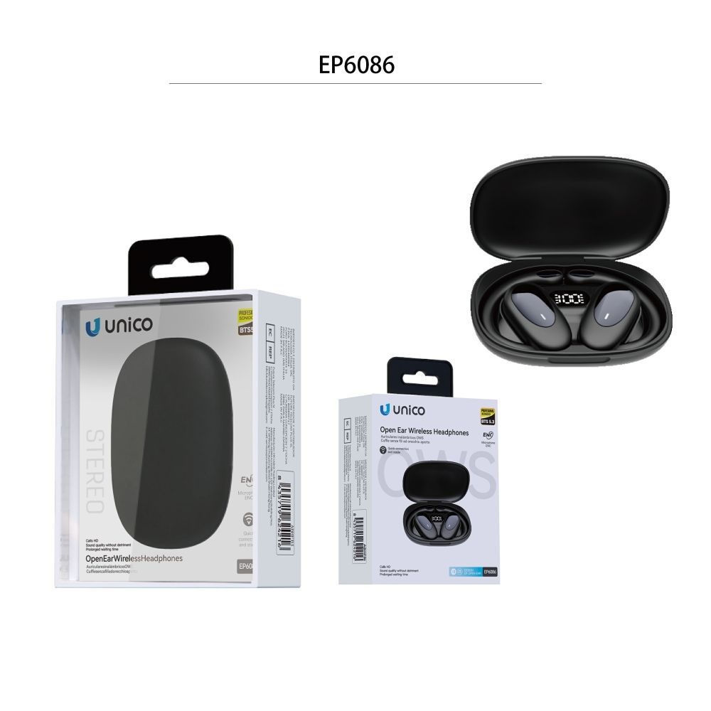 Auricolari Bluetooth OWS EP6086 - NeroUnico