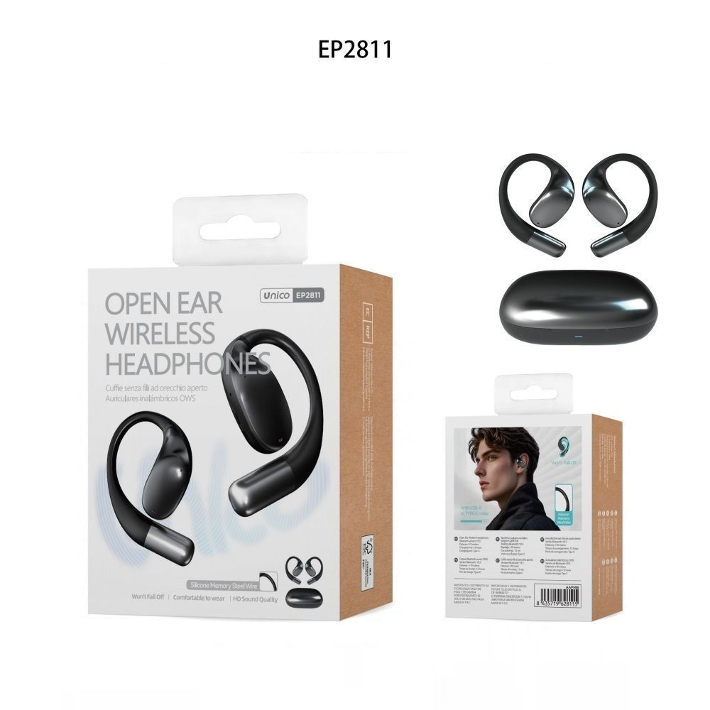 Auricolari Bluetooth Open Ear - EP2811 NeroUnico