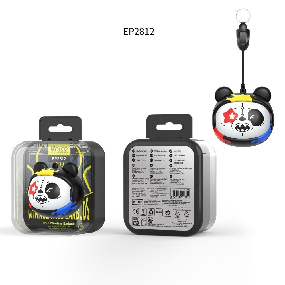 Auricolari Bluetooth - EP2812 Black PandaUnico