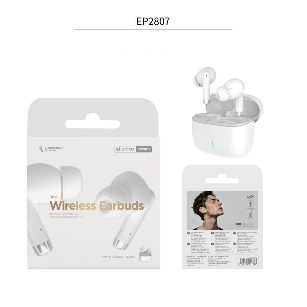Auricolari Bluetooth TWS EP2807 - BiancoUnico