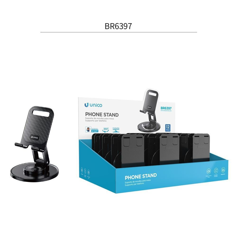 Supporto da Tavolo per Cellurare BR6397 - NeroUnico