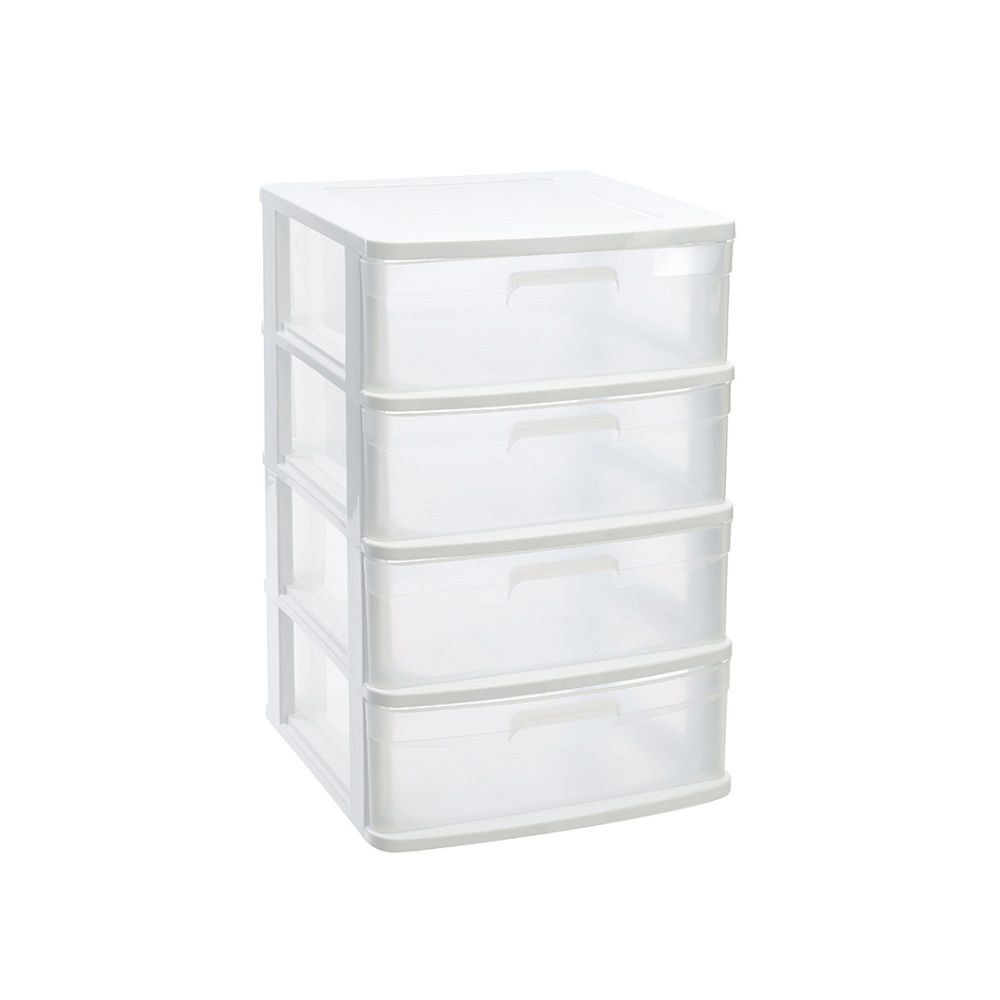 CASSETTIERA SENA 4 CASSETTI - BIANCOPlastic Forte