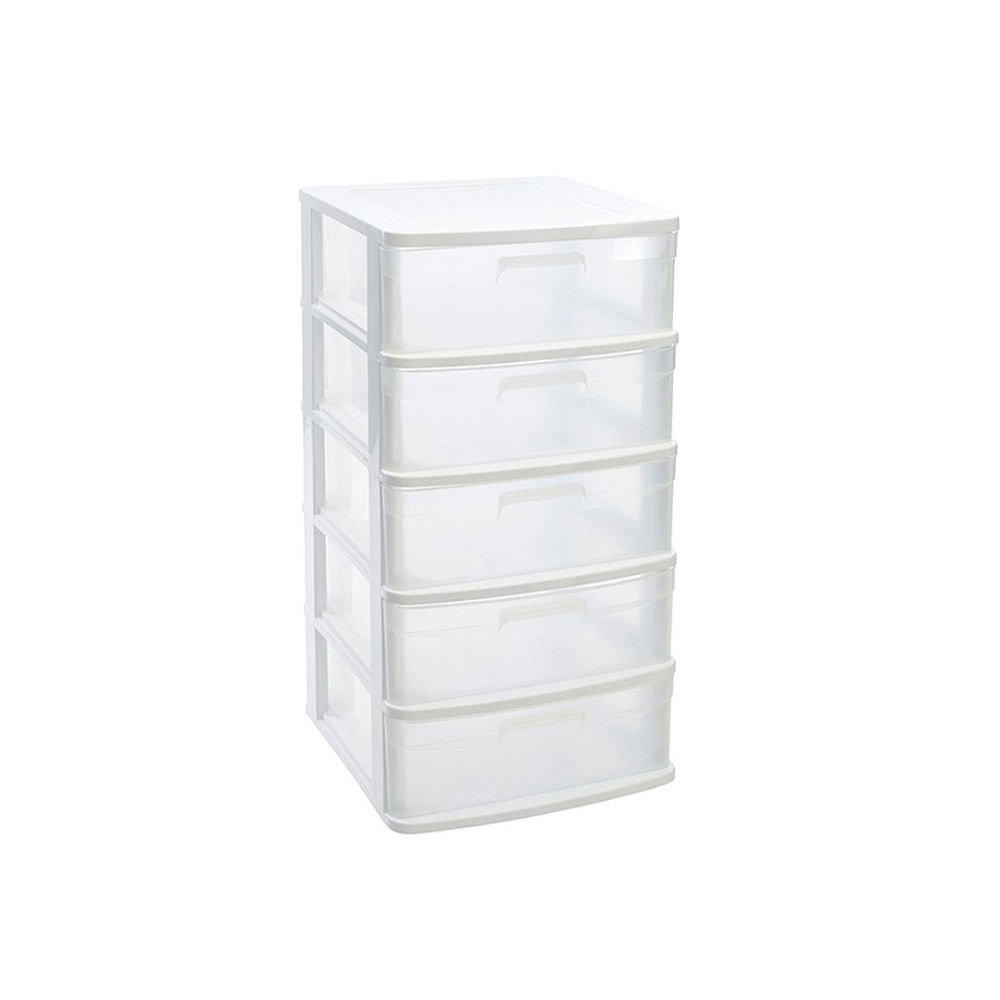 CASSETTIERA SENA 5 CASSETTI - BIANCOPlastic Forte