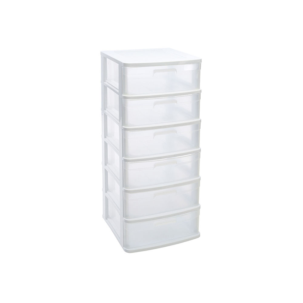 CASSETTIERA SENA 6 CASSETTI - BIANCOPlastic Forte