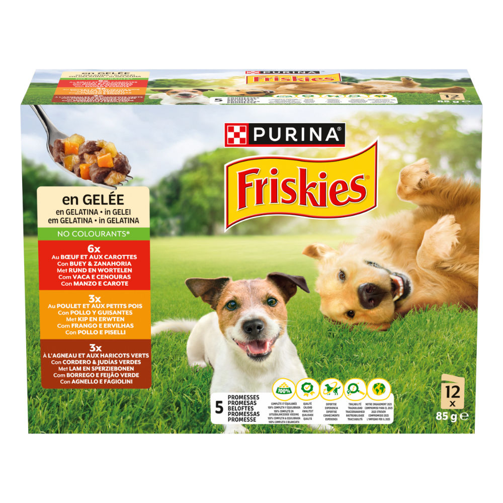Friskies - Manzo Pollo e Agnello in Gelatina - 12x85gFriskies