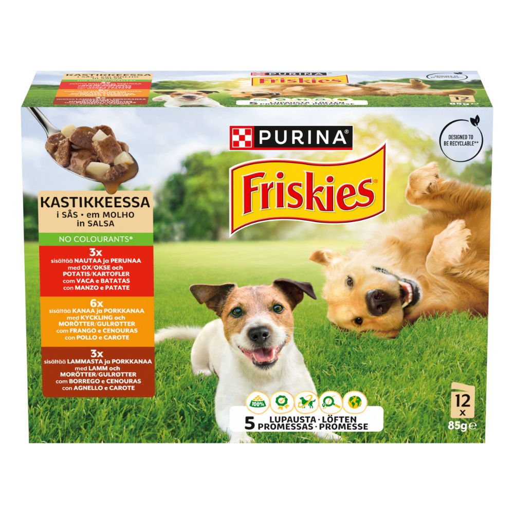 Friskies - Manzo Pollo e Agnello in Salsa - 12x85gFriskies