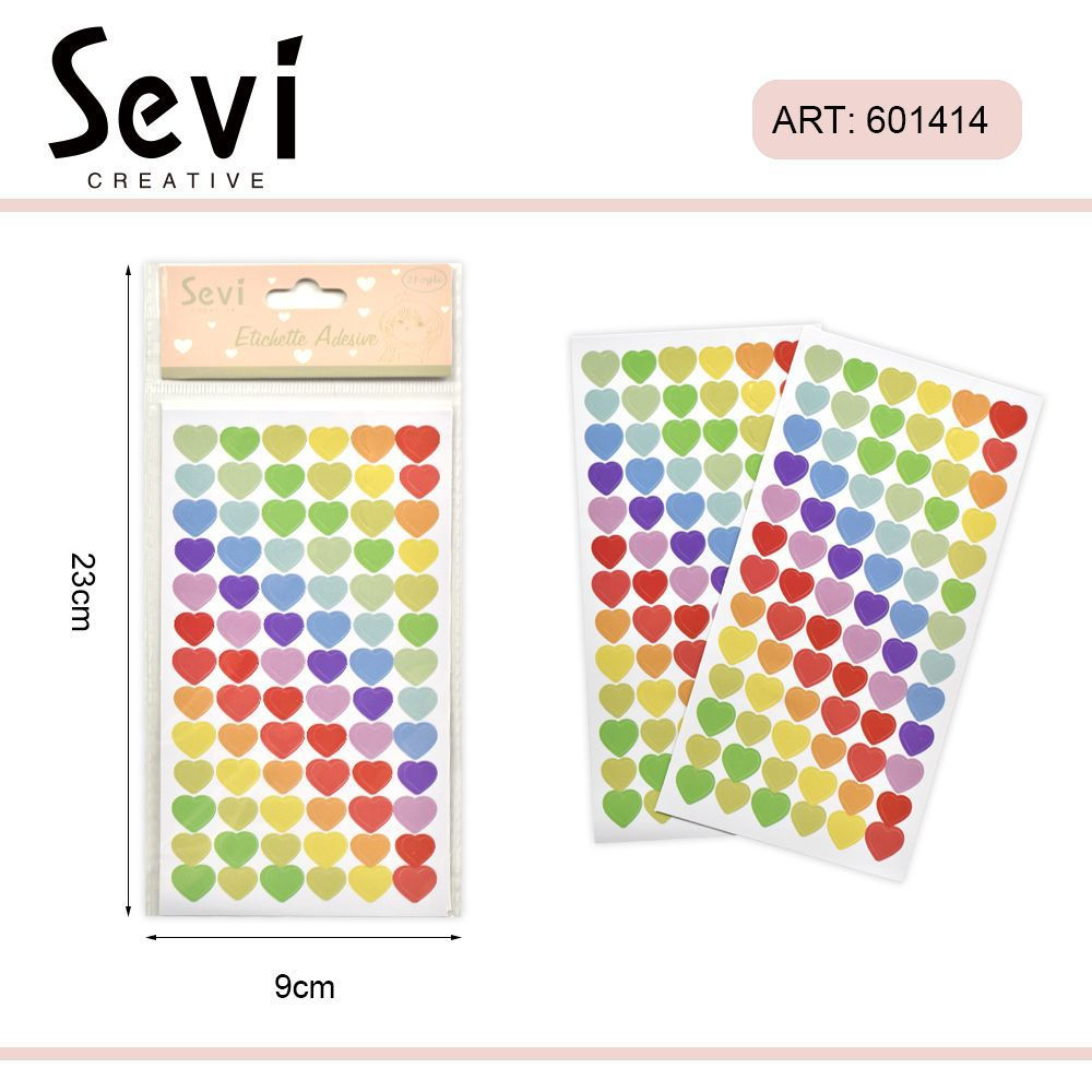 STICKERS - RAINBOW HEARTSevi