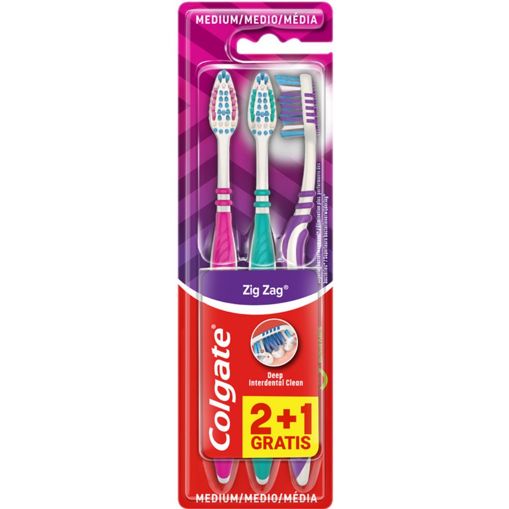 Colgate Spazzolino Antibatterico Zig Zag - 3pzColgate