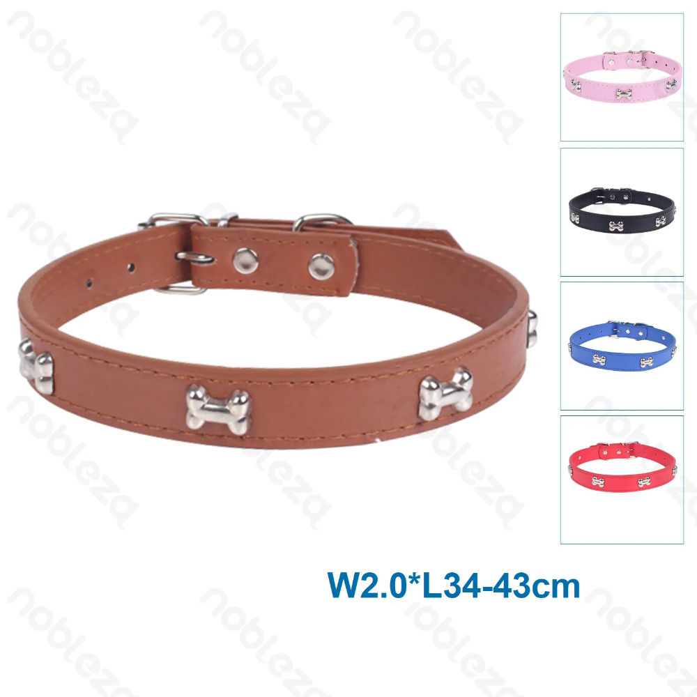 COLLARE CON BORCHIE A OSSO - 34/43CM - MNobleza