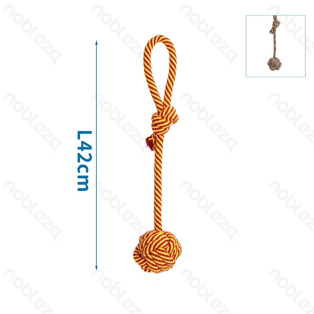 CORDA CON PALLINA IN COTONE PER CANI - 42CMNobleza