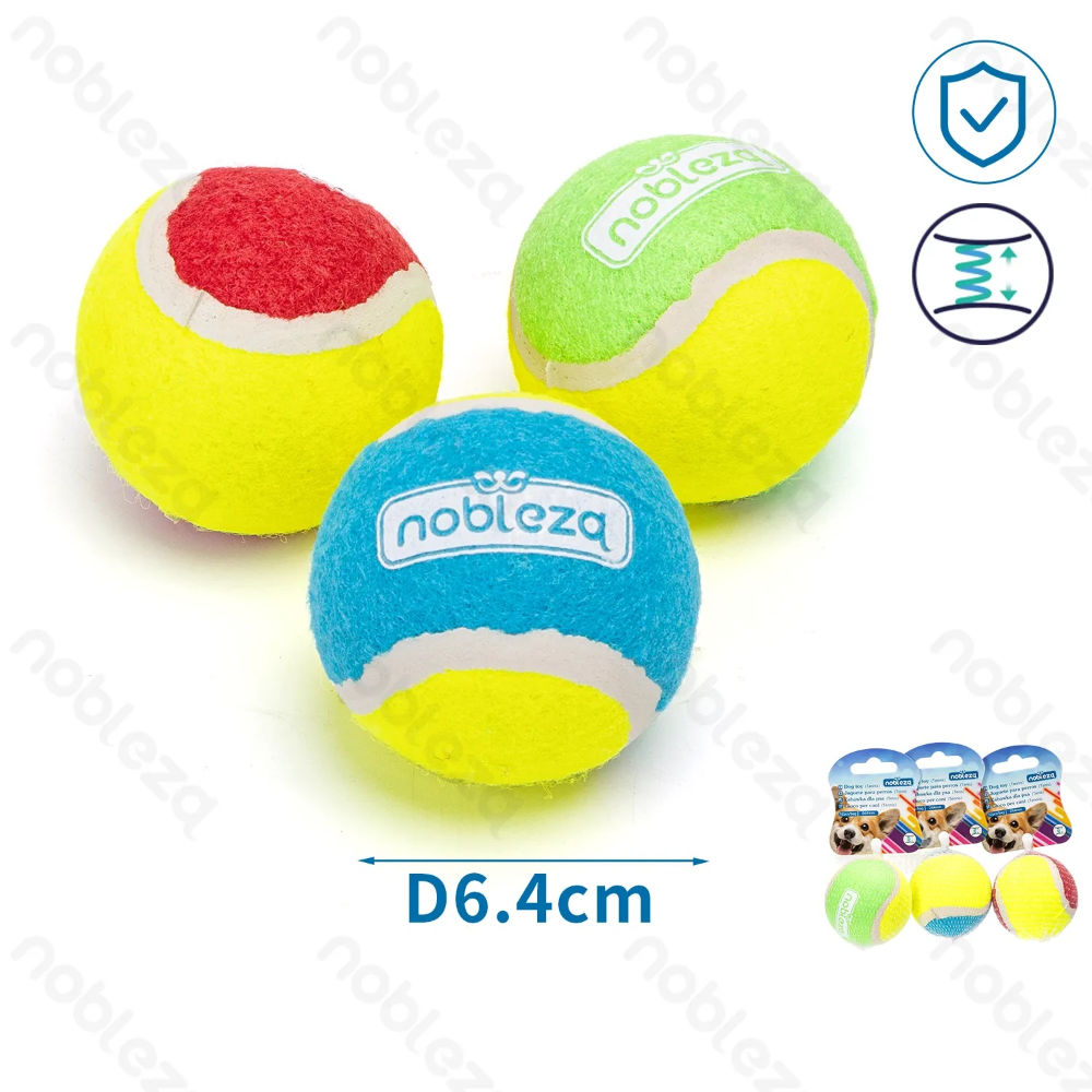 PALLINA DA TENNIS ALTA ELASTICITÀ PER CANI - 6,4CMNobleza