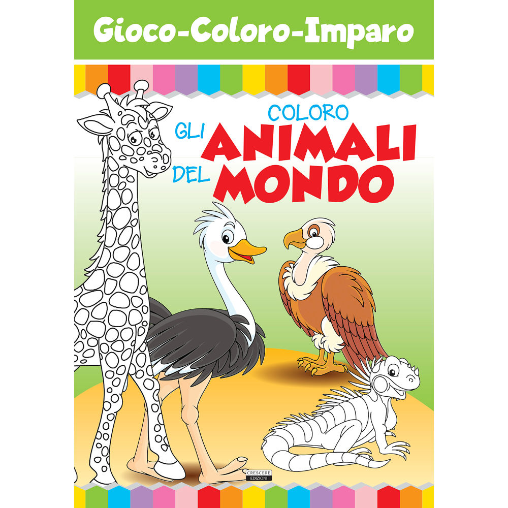 Gioco Coloro Imparo A - Coloro gli Animali del MondoCrescere Edizioni
