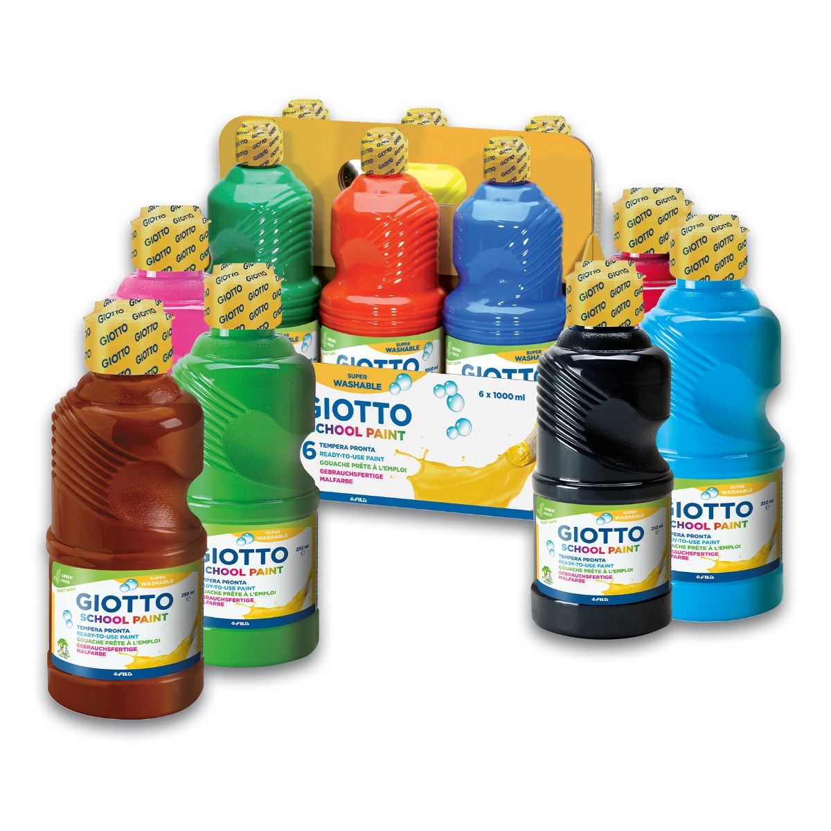 TEMPERA GIOTTO SCHOOL PAINT ML.250 - COLORI ASSORTITIGiotto